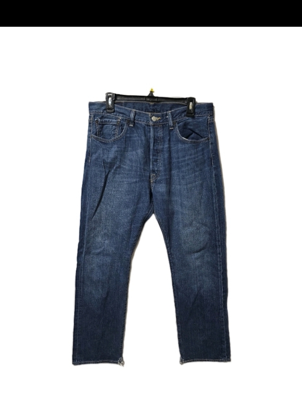 LEVIS STRAUSS 501 BUTTON FLY STRAIGHT JEANS SIZE 34X30(FLAW)